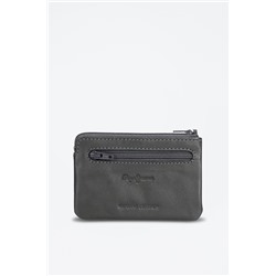 Cartera de piel Chief Gris oscuro