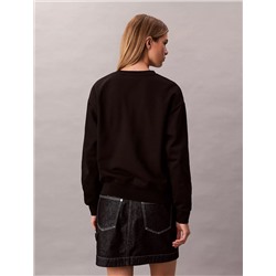 Fleece Foil Monologo Relaxed Sweatshirt