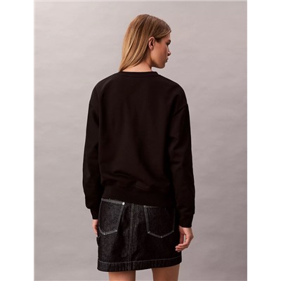 Fleece Foil Monologo Relaxed Sweatshirt