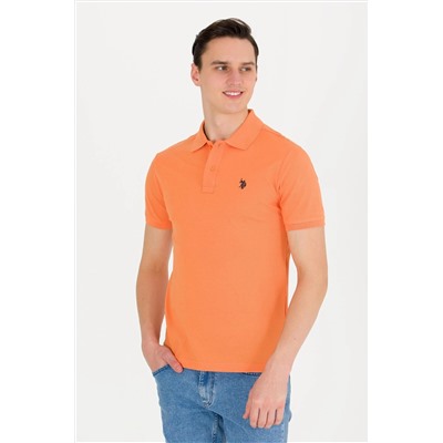 Erkek Turuncu Basic Polo Yaka Tişört
