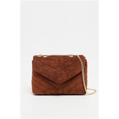 Bandolera de nobuk Mini Vivi Camel