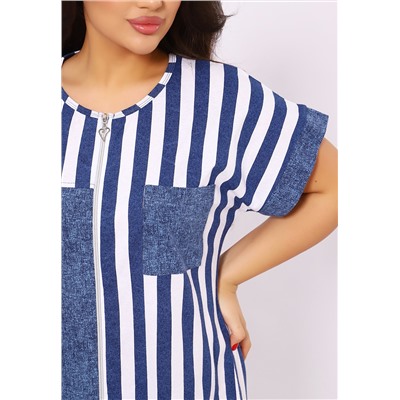 521 Халат на молнии - Полоска