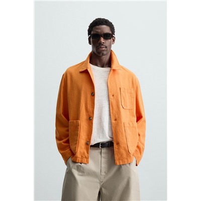 LINEN/COTTON OVERSHIRT