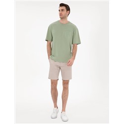 Yeşil Comfort Fit Basic Tişört