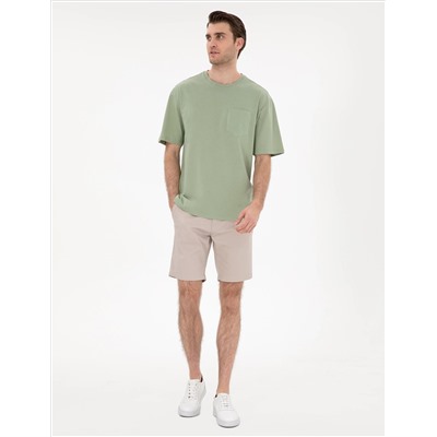 Yeşil Comfort Fit Basic Tişört