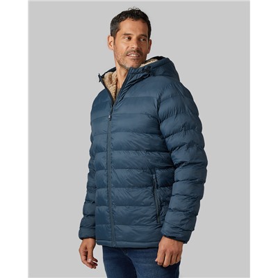 MEN'S HOODED SHERPA-LINED JACKET