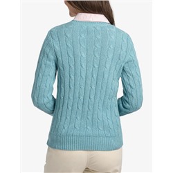 SOFT CABLE V-NECK SWEATER
