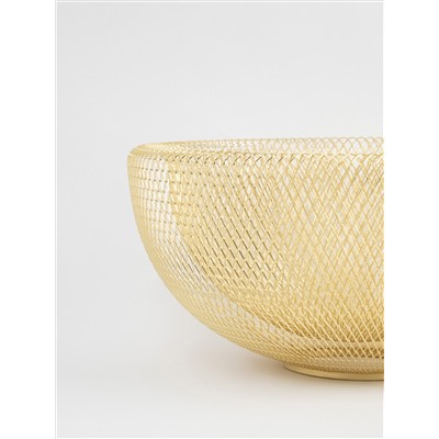 Корзина для фруктов, 30 см, металл, золотистая, Grid