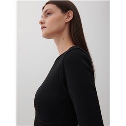 Kleid aus Rippstrick mit hohem Baumwollanteil