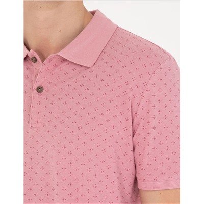 Pembe Slim Fit Polo Yaka Tişört