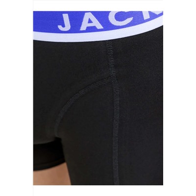 Jack & Jones J&J JACEASTON Erkek Siyah Logolu 3'lü Boxer Set
