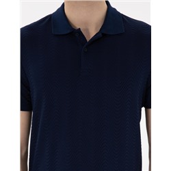 Lacivert Slim Fit Polo Yaka Tişört