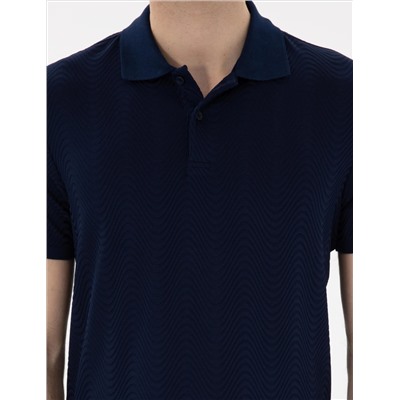 Lacivert Slim Fit Polo Yaka Tişört