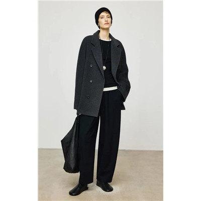 Женские повседневные свободные осенне-зимние теплые облегающие шерстяные брюки