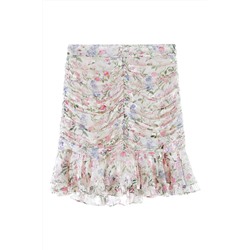 Minifalda Blanco y violeta