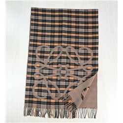 Зимний теплый мягкий клетчатый жаккардовый шарф