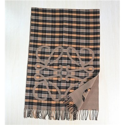 Зимний теплый мягкий клетчатый жаккардовый шарф