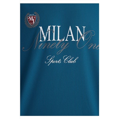 Mavi Milan Baskılı Forma Tişört Loose Fit / Bol Rahat Kesim 0612711-70890