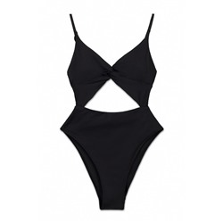 Trikini liso cut out negro