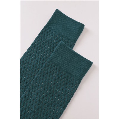 Calcetines largos verdes textura malla