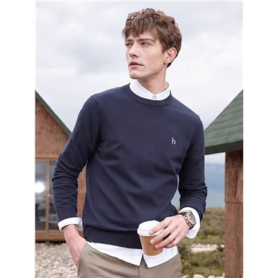 Мужской зимний простой повседневный свитер Hazzys, базовый свитер-кардиган, идеальной толщины, классический и универсальный стиль каждый год! Самый классический пуловер с круглым вырезом, плетение с узором ананаса, более объемный вид. Фирменная вышивка на груди изысканная и насыщенная. Все ткани изготовлены из импортных смесей шерсти, которые приятны для кожи, нежны и очень удобны при ношении рядом с телом. Они идеально сохраняют тепло. Они очень высокого качества, подходят для любой возрастной группы и выглядят! как мужчина с хорошо подогнанной верхней частью тела