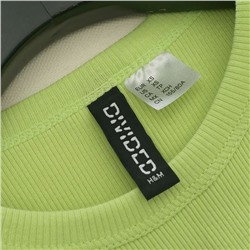 Женский трикотажный облегающий топ майка в рубчик H&*M