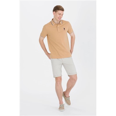 Erkek Camel Basic Polo Yaka Tişört