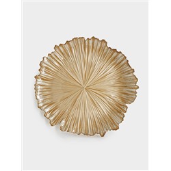 Тарелка обеденная, 28 см, стекло Р, золотистая, Ray