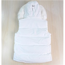 Женский теплый жилет со съемным шерстяным капюшоном и флисовой подкладкой