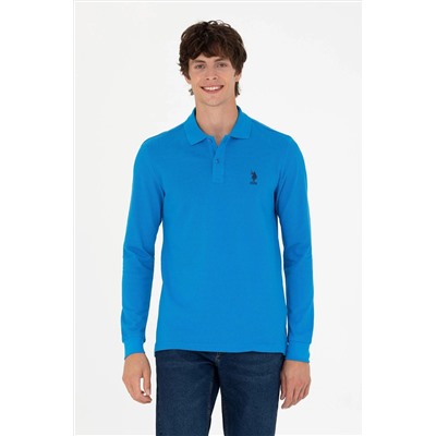 Erkek Kobalt Mavi Basic Sweatshirt