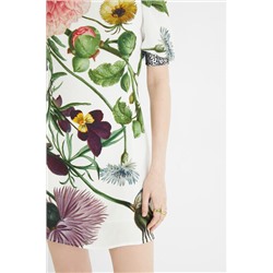 Vestido corto slim mangas abullonadas