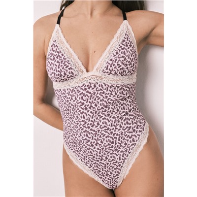 Body tanga microfibra animal print