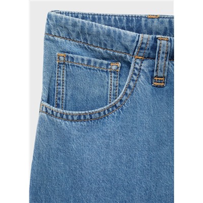 Pantalón denim wide leg cinturón