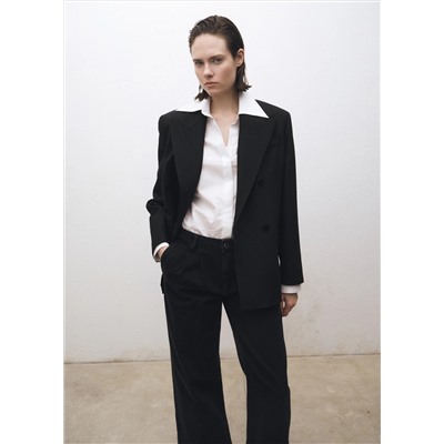 Jeans wide leg pinzas