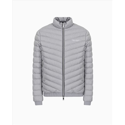 Double-faced padded jacket with zip