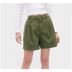6" Mid Rise Twill Pleated Trouser Shorts