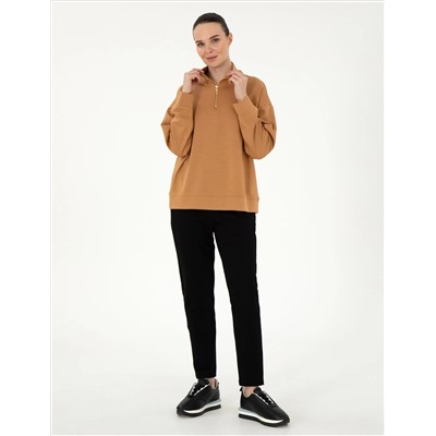 Camel Regular Fit Modal Kumaş Sweatshirt