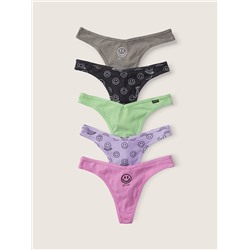 5-PACK COTTON THONG PANTY