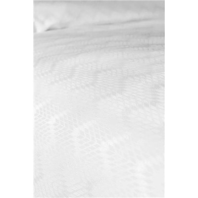 Wissale King Size Jakarlı Saten Nevresim Takımı - Beyaz
