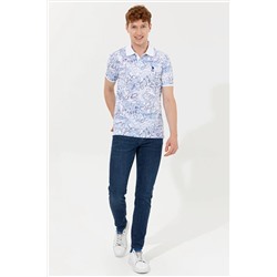 Erkek Mavi Polo Yaka Tişört