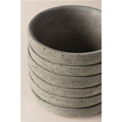 Ella Saksı - Soft Gri - 14 cm