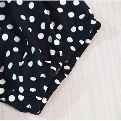 Нишевое ретро-платье с французским принтом в горошек