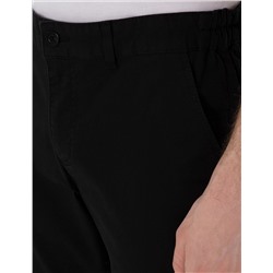 Siyah Slim Fit Beli Lastikli Kanvas Pantolon