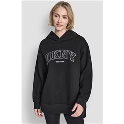 3D VARSITY LOGO OVERSIZED TUNIC HOODIE