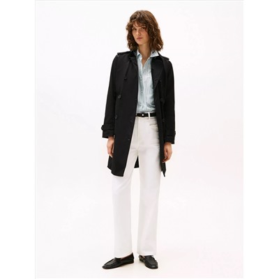 Double-Breasted Belted Trench Coat