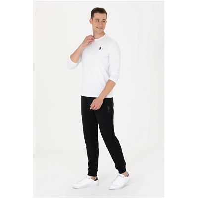 Erkek Beyaz Basic Sweatshirt