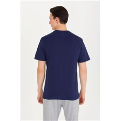 Erkek Lacivert Basic V Yaka Tişört