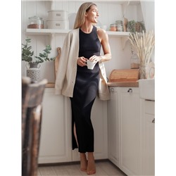 Платье из трикотажа в широкий рубчик