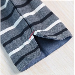 Женская хлопковая полосатая футболка с круглым вырезом