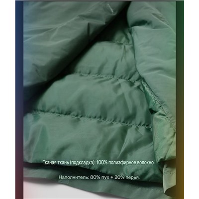 Женское пуховое пальто со съёмным меховым воротником, экспортная фабрика в Корею (без этикеток)